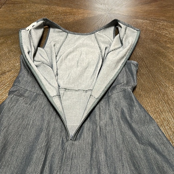 London Times Gray Sleeveless A-Line Midi Dress Career Casual US 10 - Picture 10 of 13